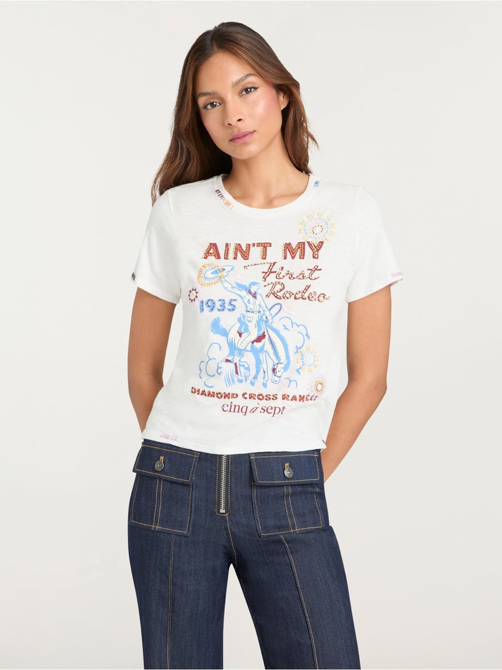 cinqasept Bespoke Aint My First Rodeo Shrunken Tee